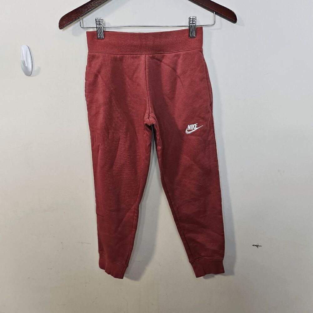 Nike Club Fleece Sportswear Sweatpants Girls Red Size XS/ 6-7